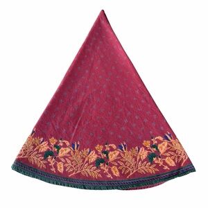 Vintage Williams-Sonoma Provence Round Cotton Tablecloth Brick Red Bees 70” GUC